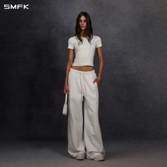PERMANENT LOOSE STRT PANTS/COTTON/W