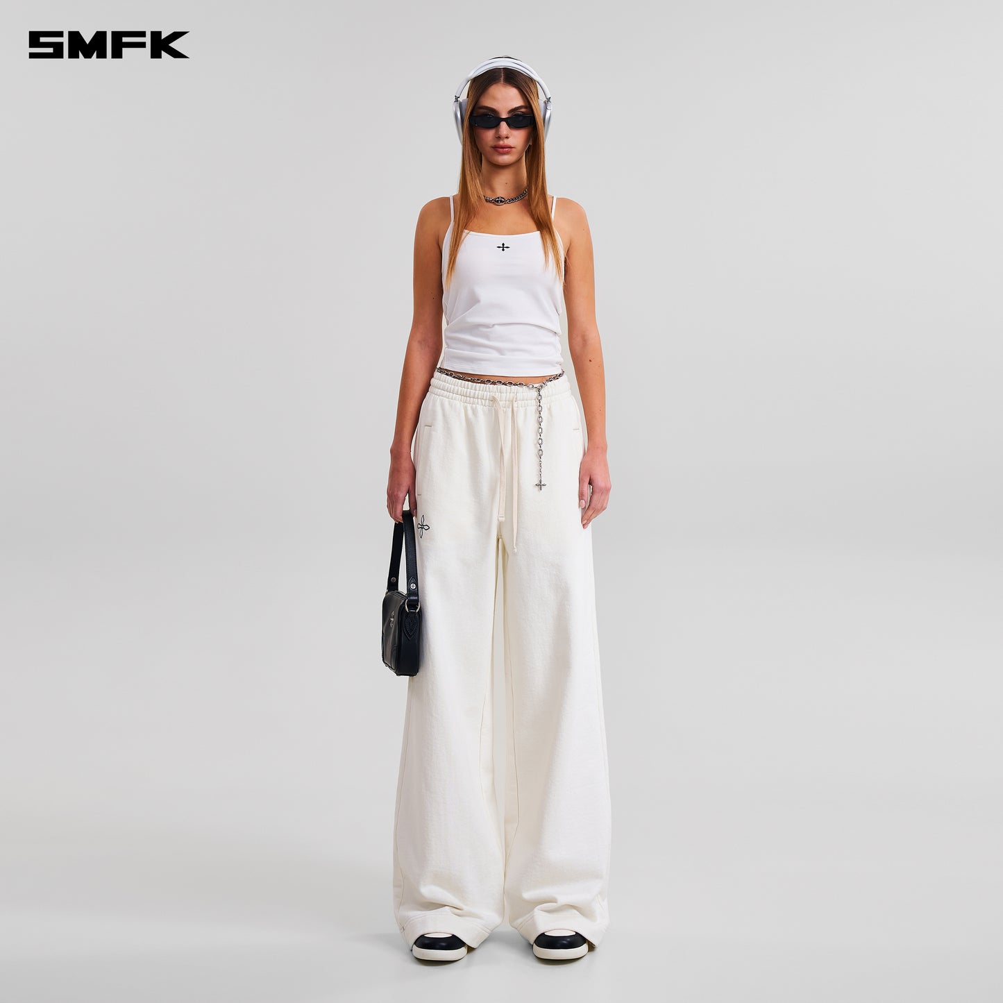 COMPASS MODE TOWER LOOSE SPORTS PANTS/ SNOW MOUNTAIN WHITE