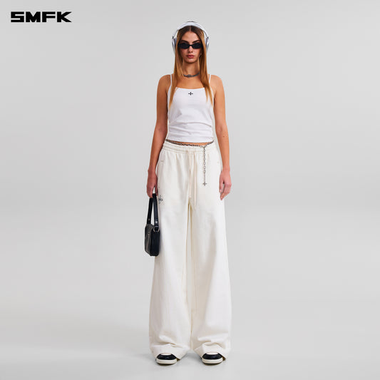 COMPASS MODE TOWER LOOSE SPORTS PANTS/ SNOW MOUNTAIN WHITE