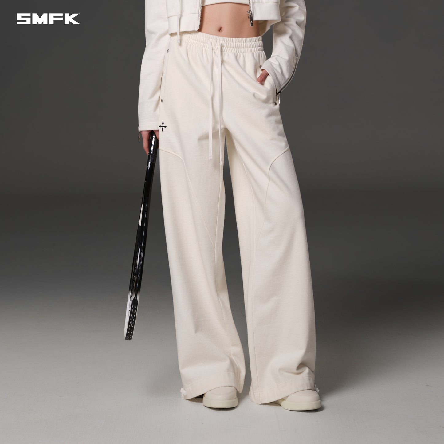 PERMANENT TOWER PANTS/COTTON+WOOL - CLOUD WHITE