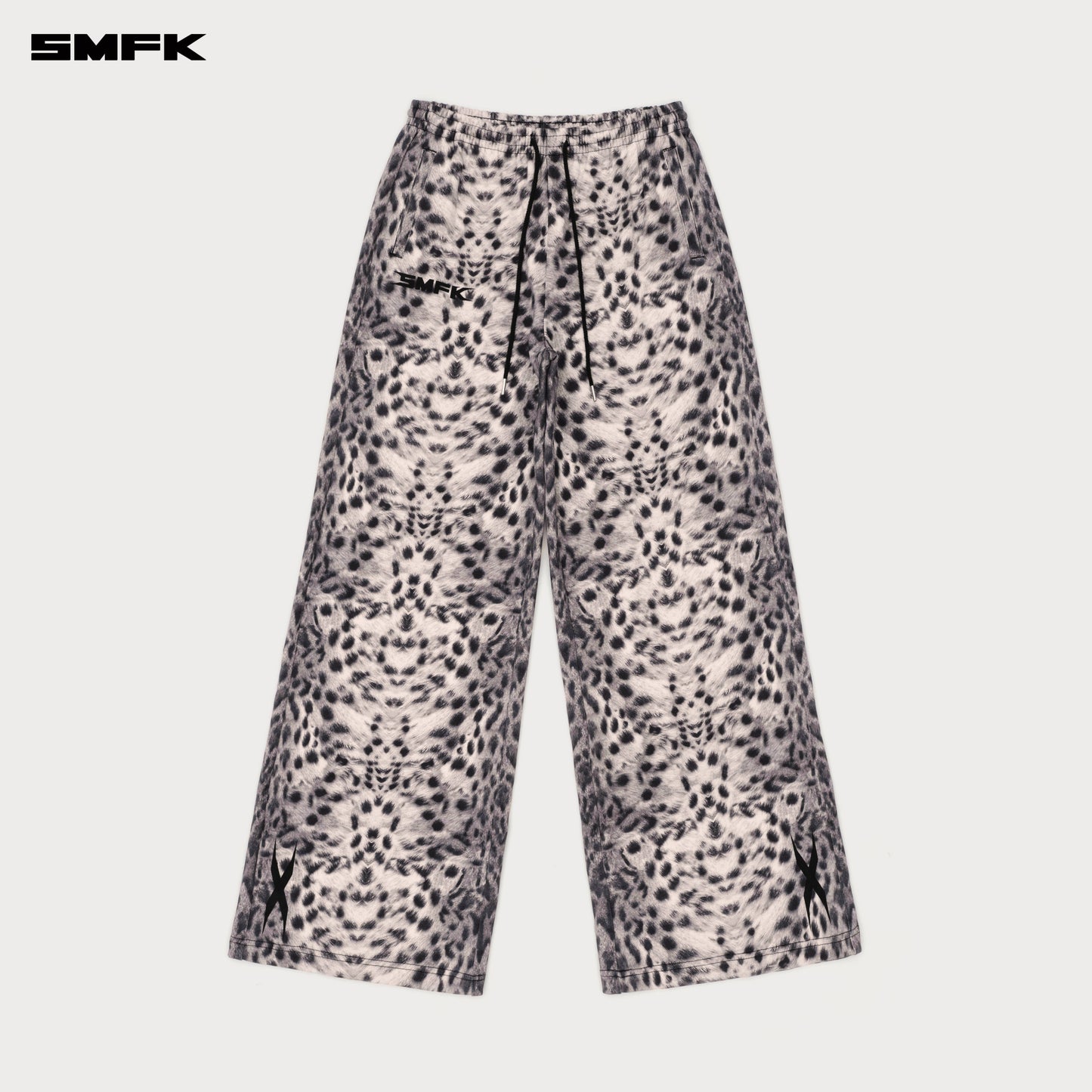 FUTURE Genetics Wide Leg Sweatpants White leopard print