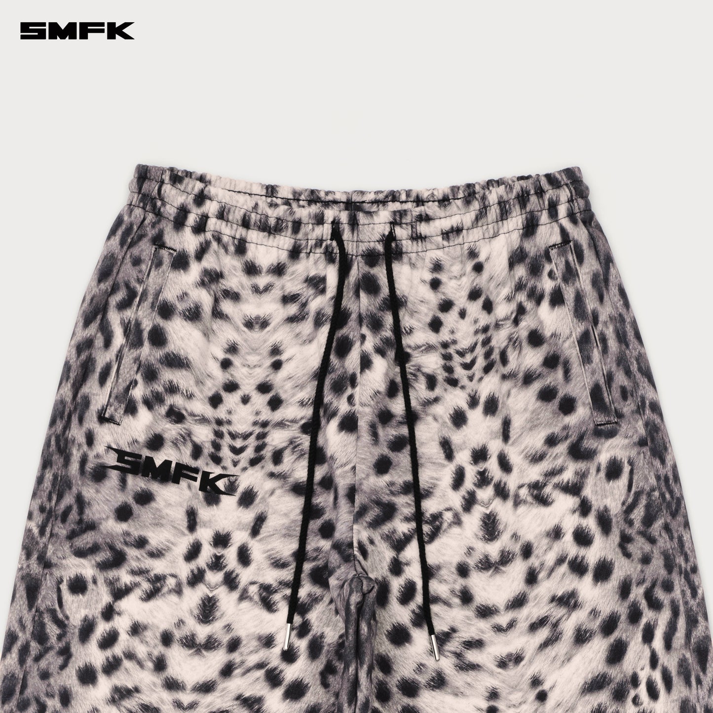 FUTURE Genetics Wide Leg Sweatpants White leopard print