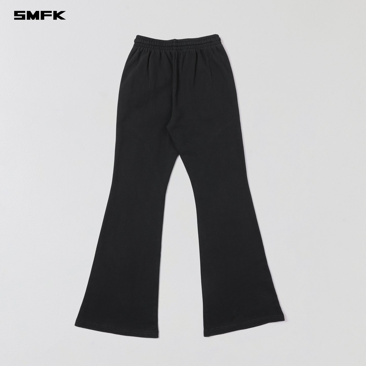 PERMANENT SLIM FLARED PANTS/COTTON+WOOL - WILD BLACK