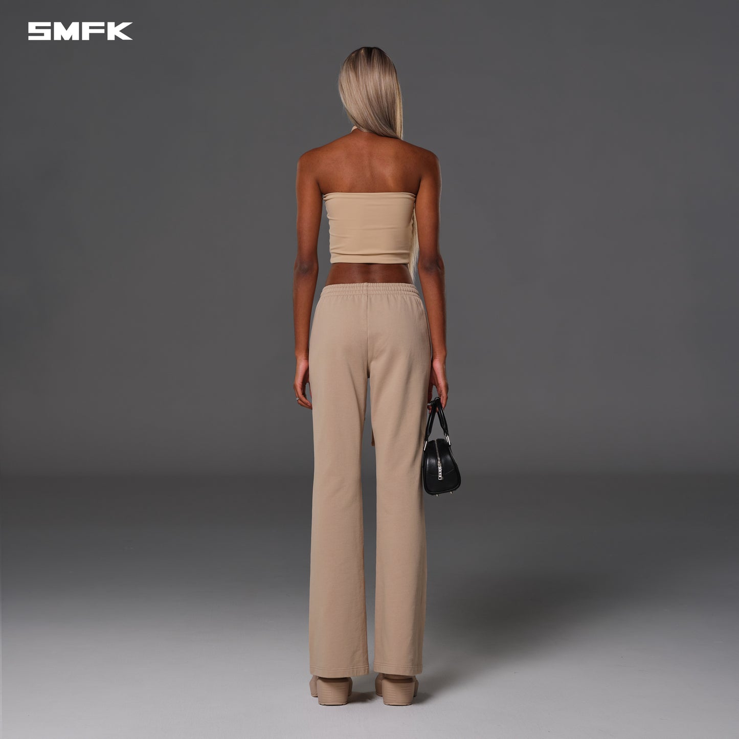 PERMANENT SLIM FLARED PANTS/COTTON+WOOL - FRESH SKIN