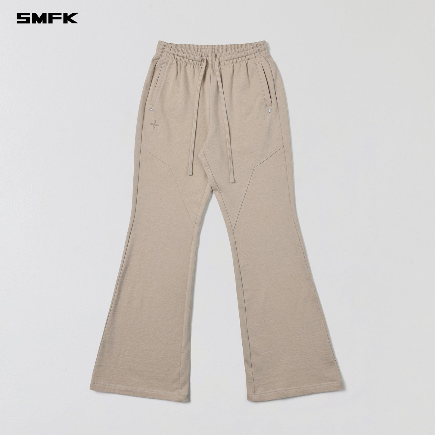PERMANENT SLIM FLARED PANTS/COTTON+WOOL - FRESH SKIN