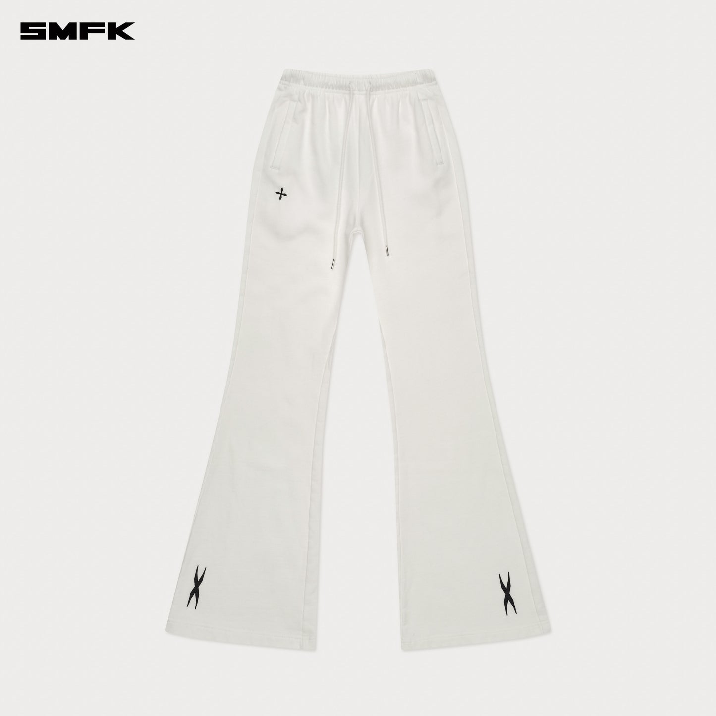 Compass Cross Classic Flare Sweatpants - Snow Mountain White