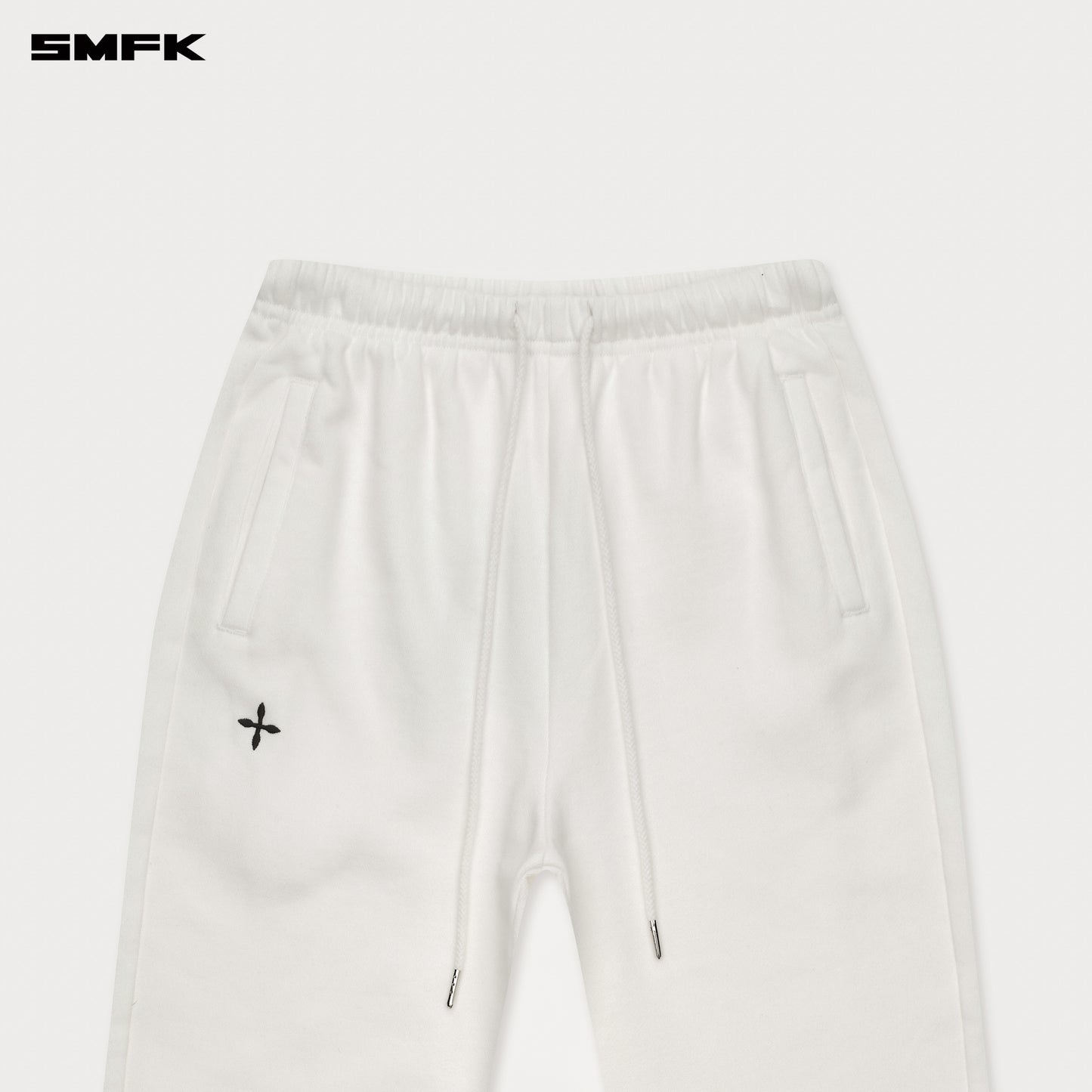 Compass Cross Classic Flare Sweatpants - Snow Mountain White