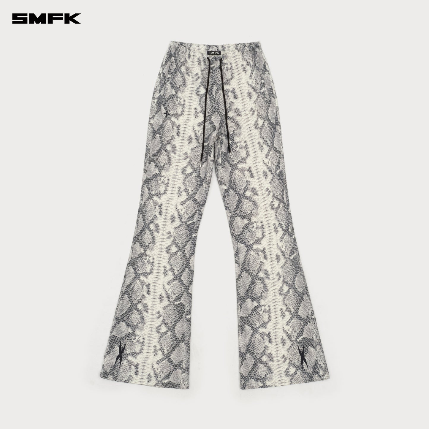 Compass Cross Classic Flared Sweatpants White Snake