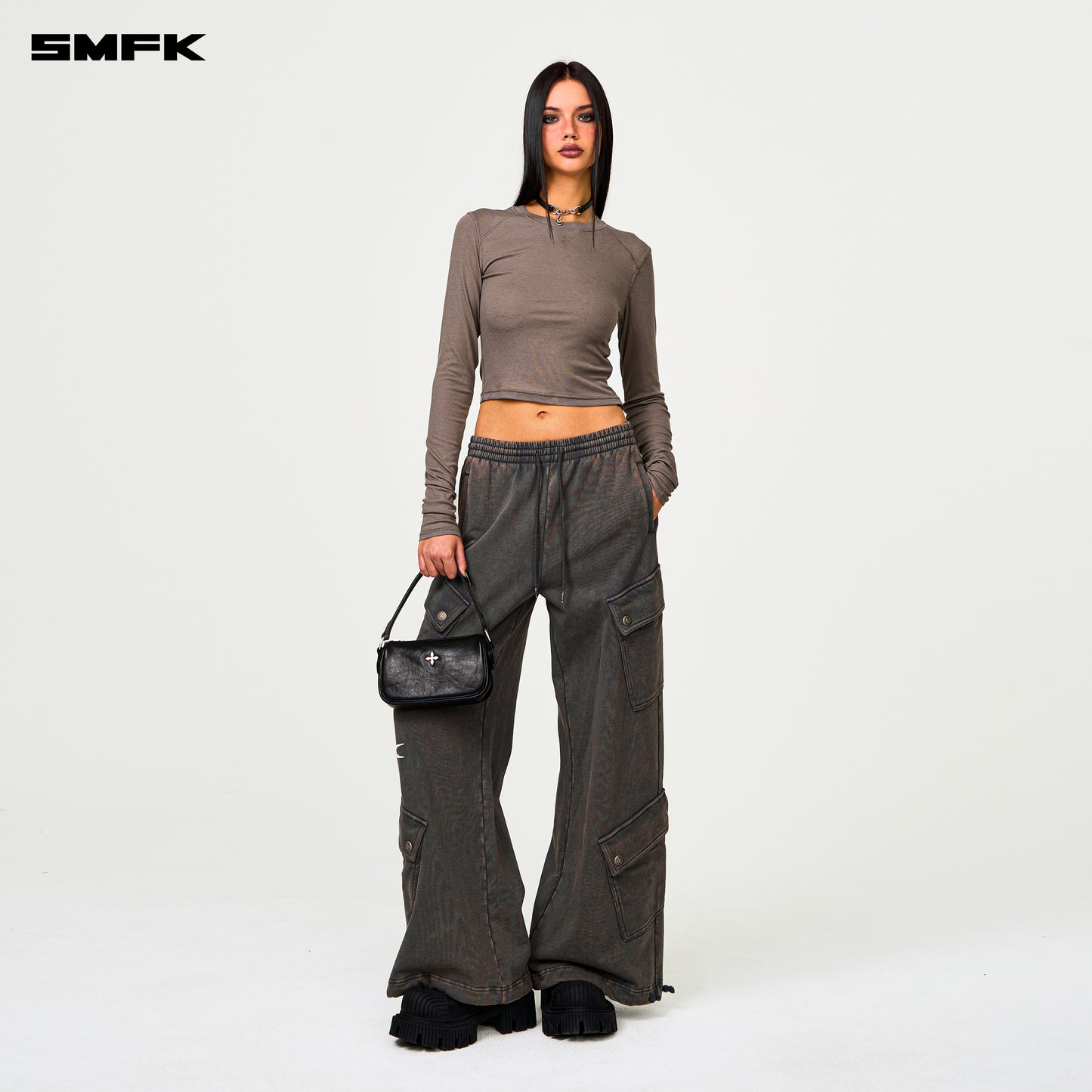 FUTURE Genetic Reinforced Wide Leg Sweatpants - Storm Gray