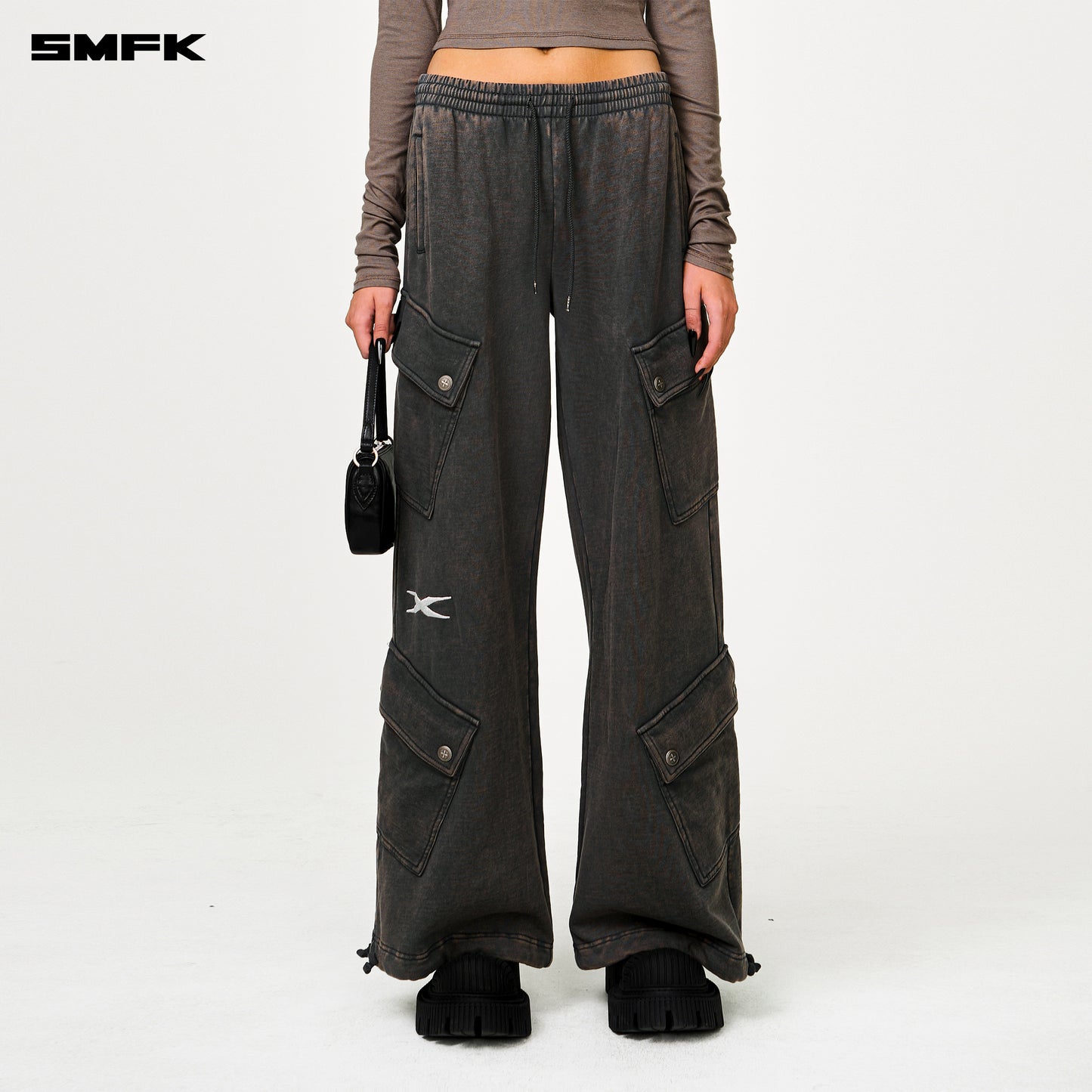 FUTURE Genetic Reinforced Wide Leg Sweatpants - Storm Gray