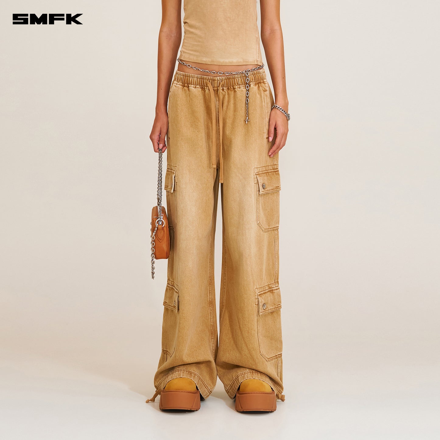 COMPASS MODE TOWER DENIM SPORTS PANTS / GRASSLAND KHAKI