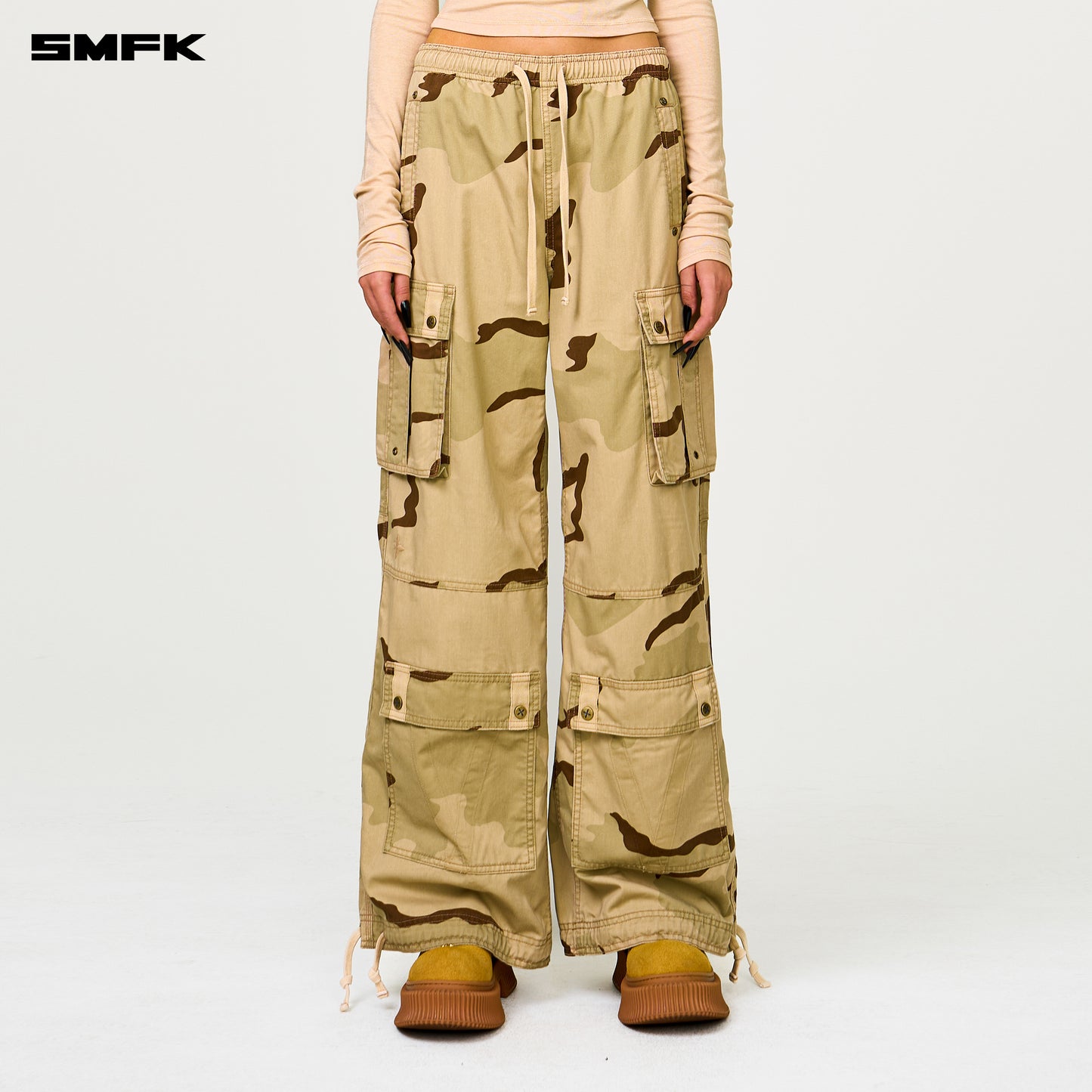 FUTURE Lightning camouflage wide-leg sweatpants - Desert Camo