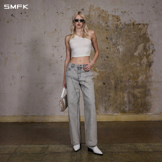 MIRAGE MODE STRT DENIM PANTS/COTTON/W