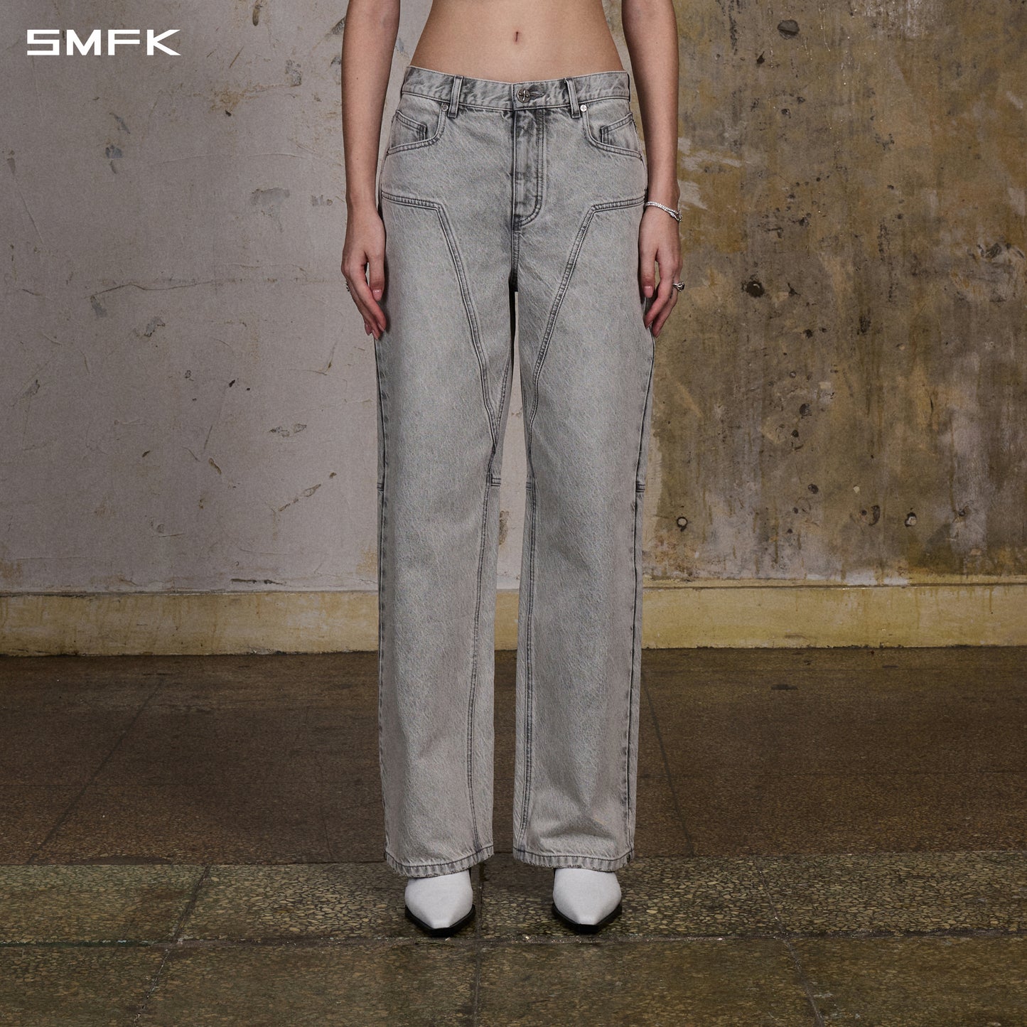 MIRAGE MODE STRT DENIM PANTS/COTTON/W