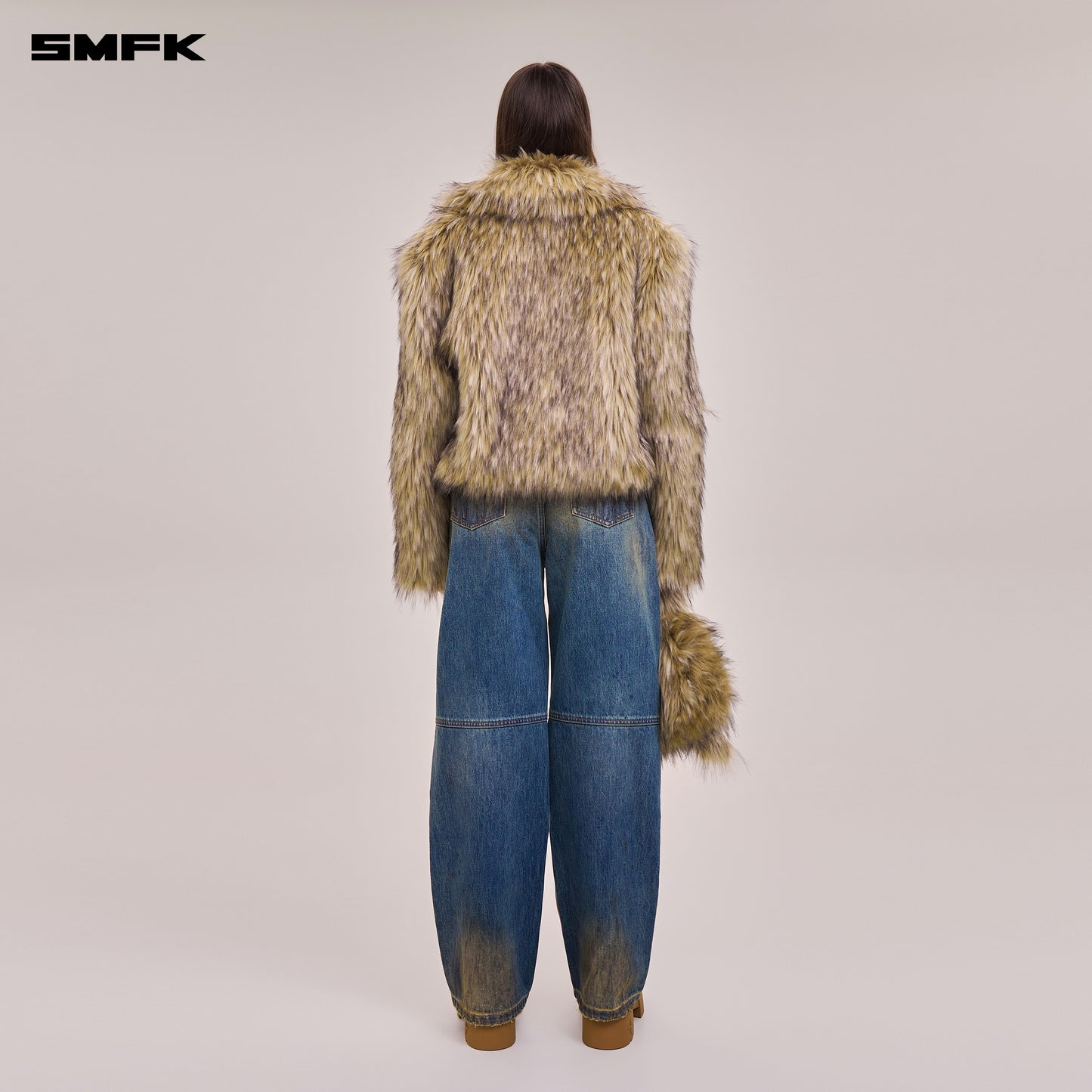 COMPASS MODE WASTELAND LOOSE STRAIGHT DENIM PANTS/ WASTELAND BLUE