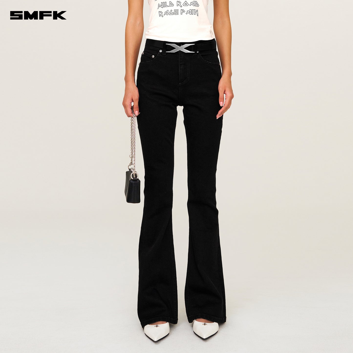 Compass Cross Classic Flare Jeans Wilderness Black