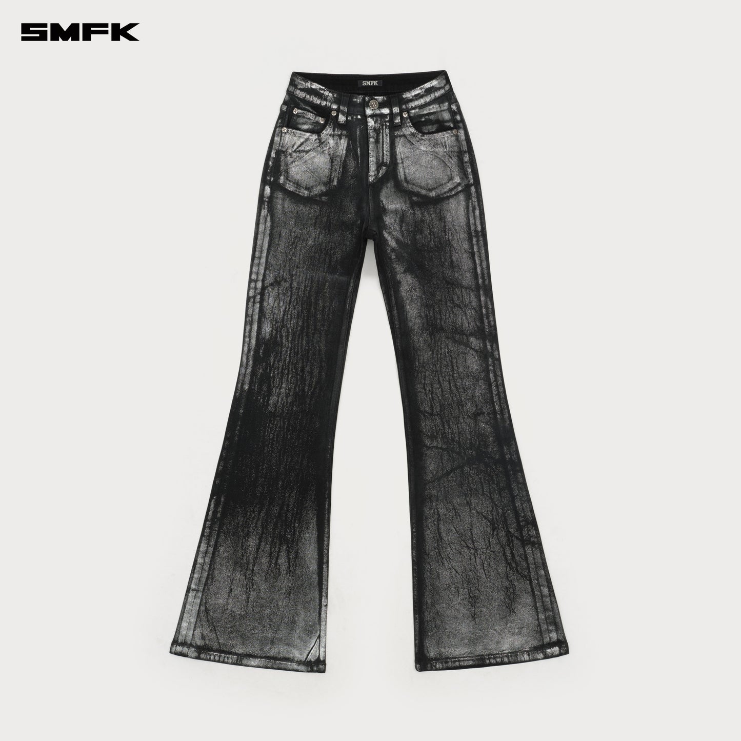 FUTURE Star Phantom Glitter Flared Jeans Starry Silver