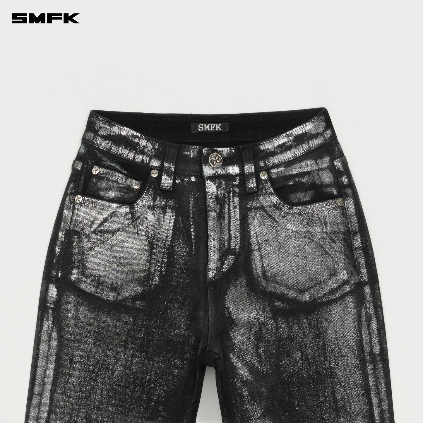 FUTURE Star Phantom Glitter Flared Jeans Starry Silver