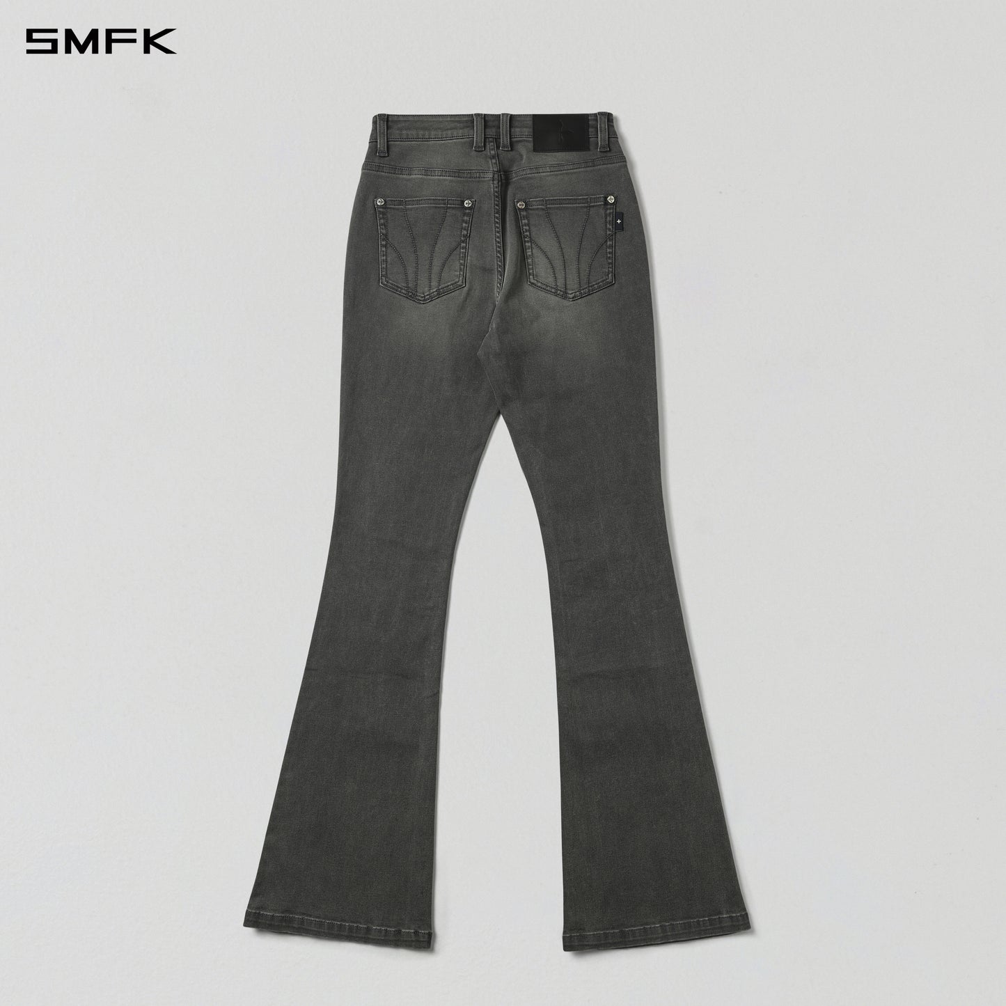 MIRAGE PRISM FLARED DENIM PANTS/E-COTTON