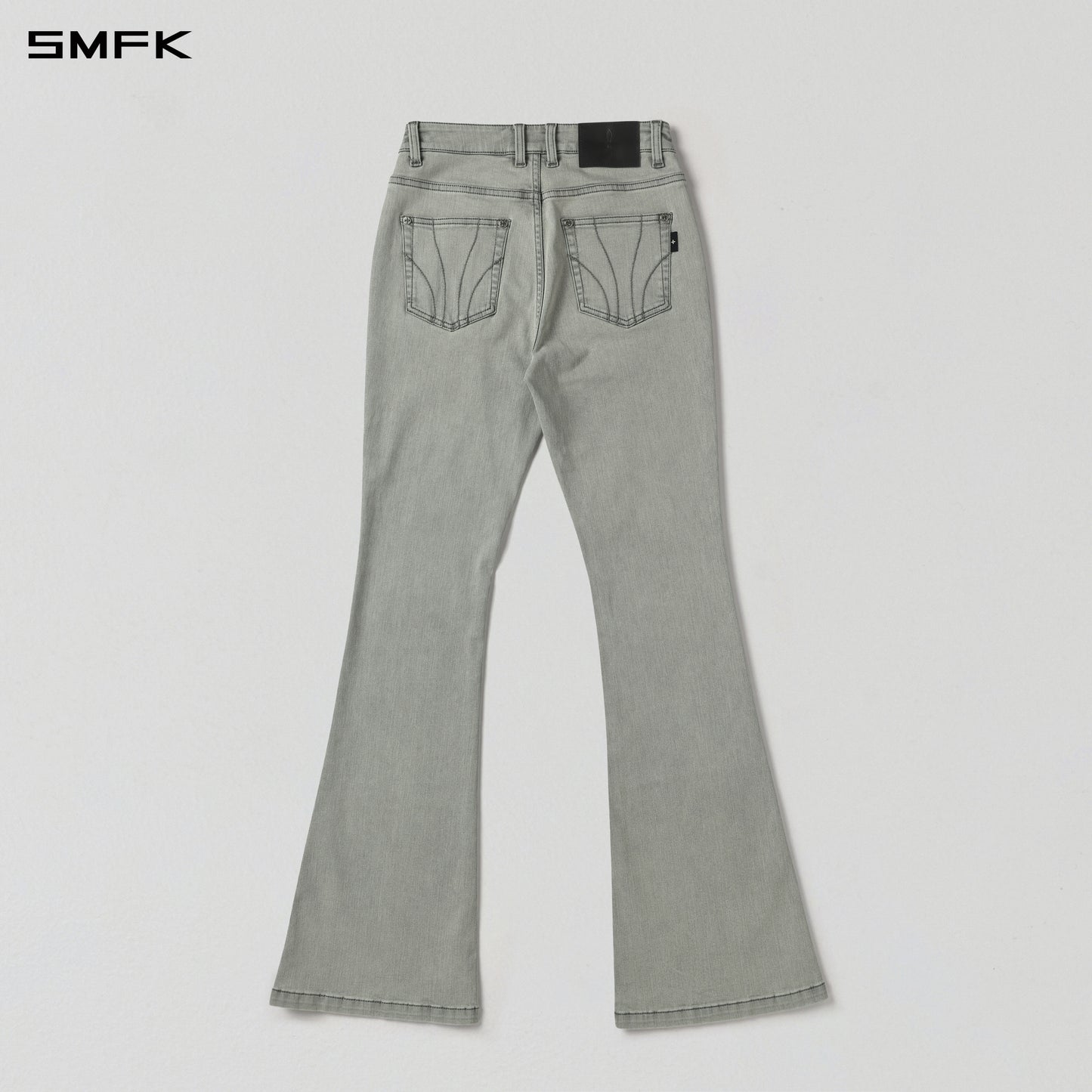 MIRAGE PRISM FLARED DENIM PANTS/E-COTTON