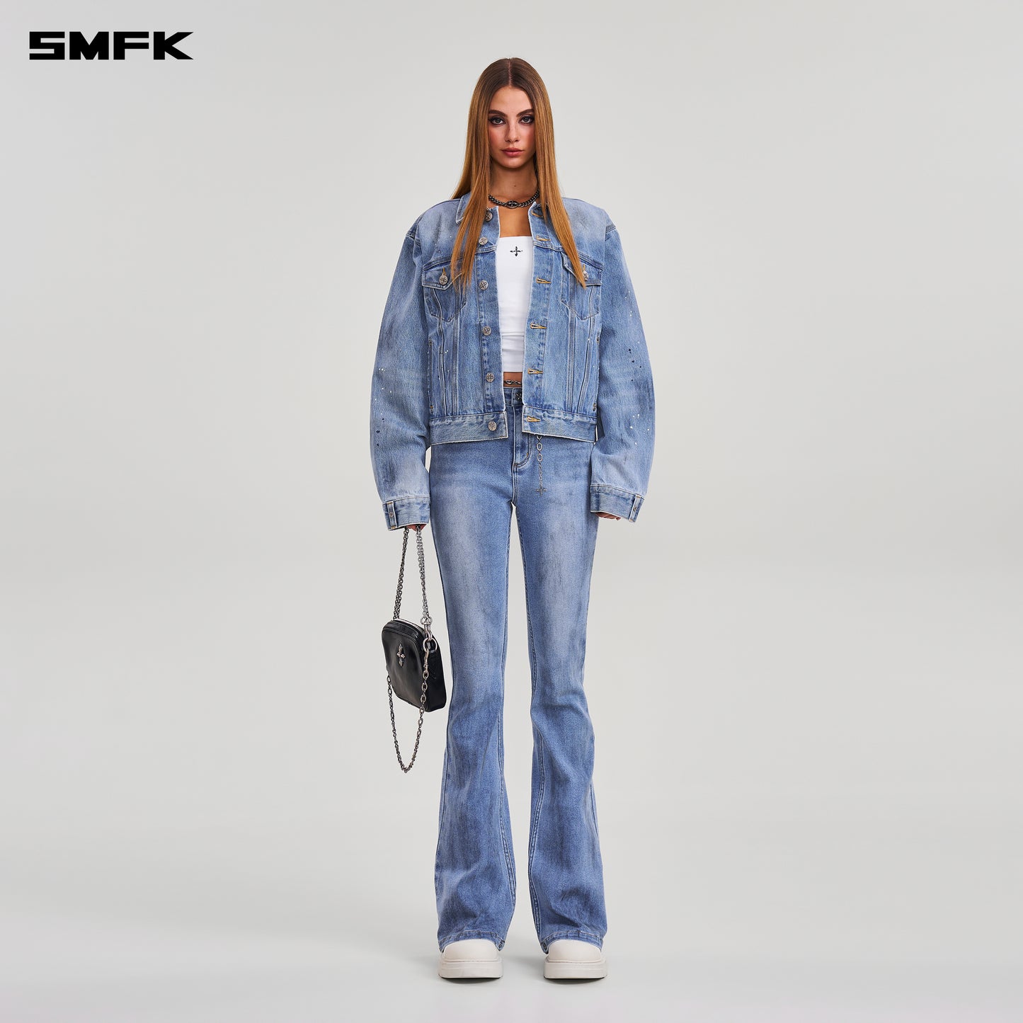 COMPASS MODE WASTELAND STORM DENIM PANTS/ SKY BLUE