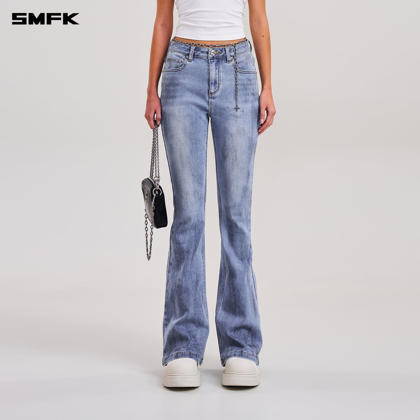 COMPASS MODE WASTELAND STORM DENIM PANTS/ SKY BLUE