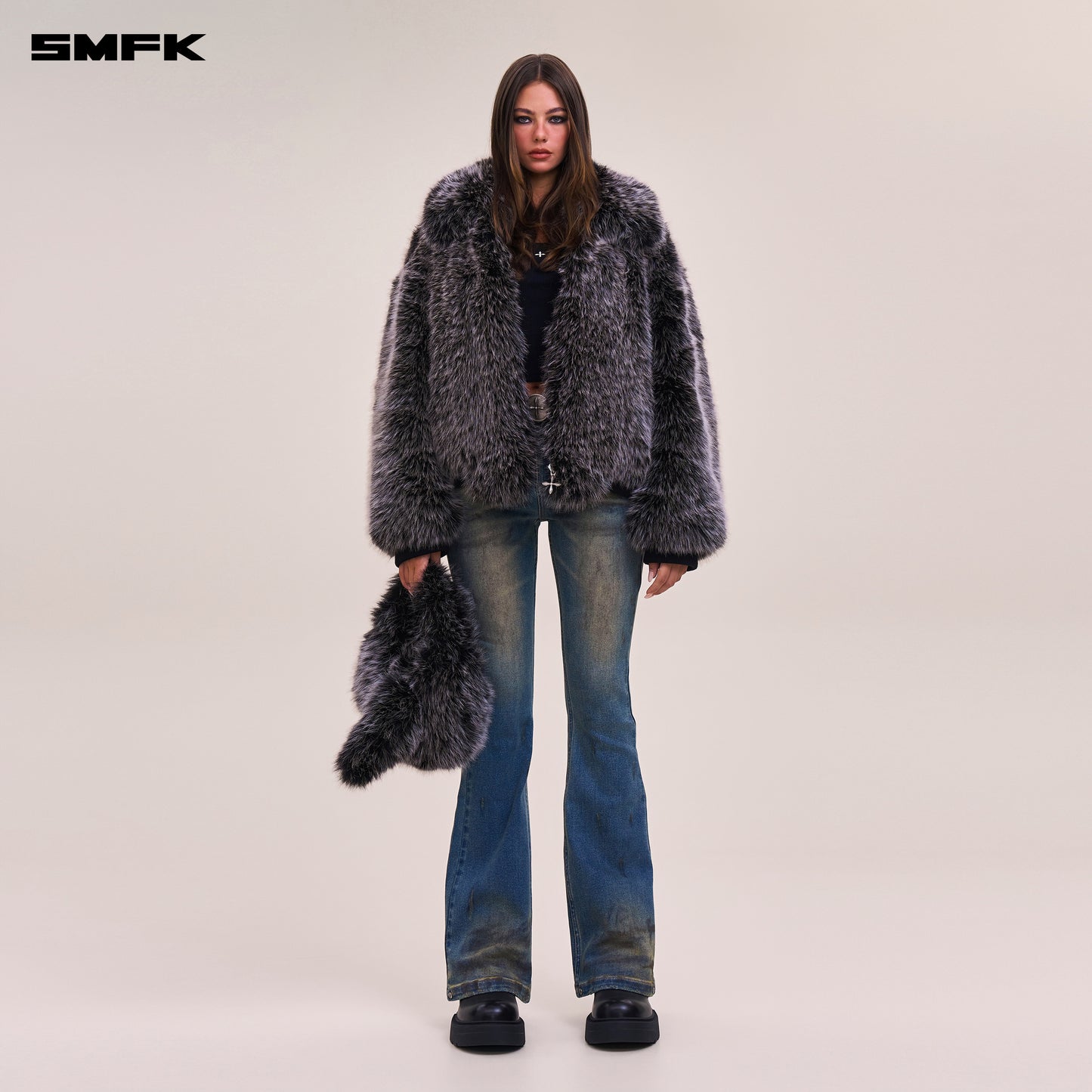 COMPASS MODE WASTELAND STORM HANDPAINTED DENIM PANTS/ WASTELAND BLUE