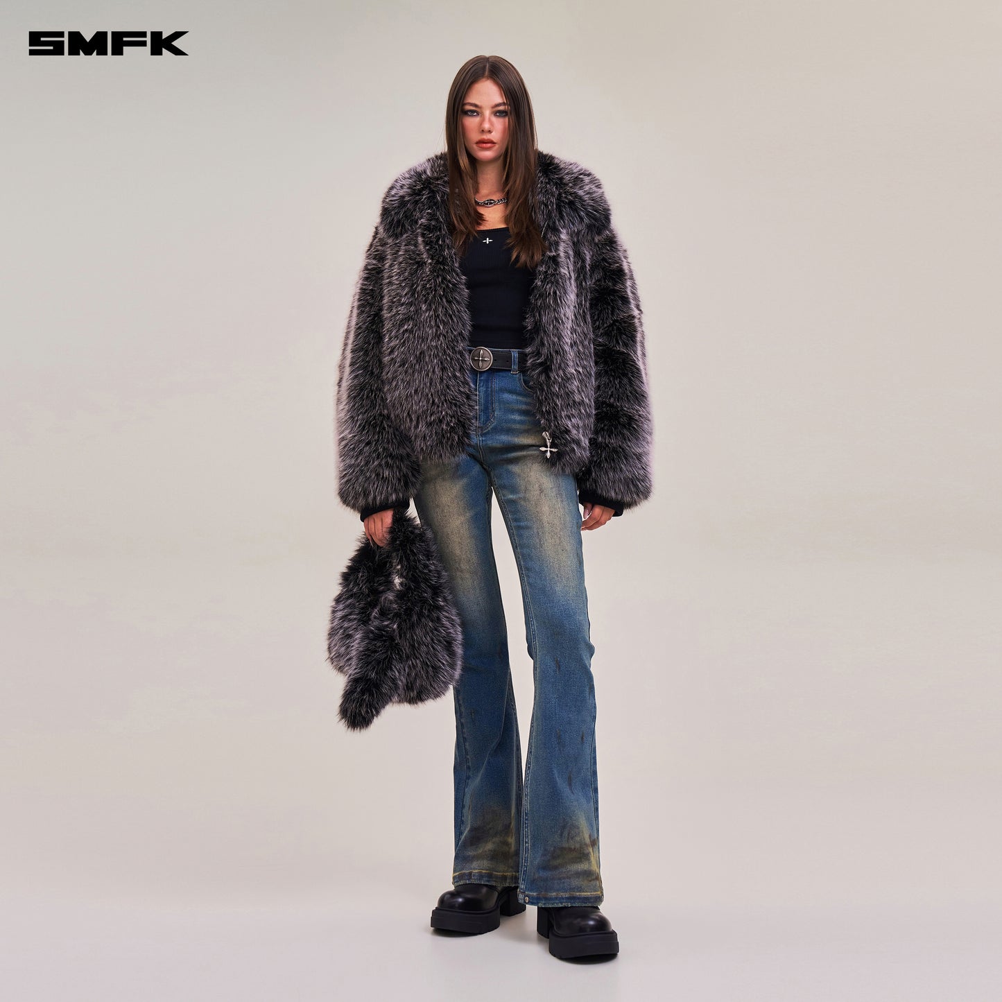 COMPASS MODE WASTELAND STORM HANDPAINTED DENIM PANTS/ WASTELAND BLUE