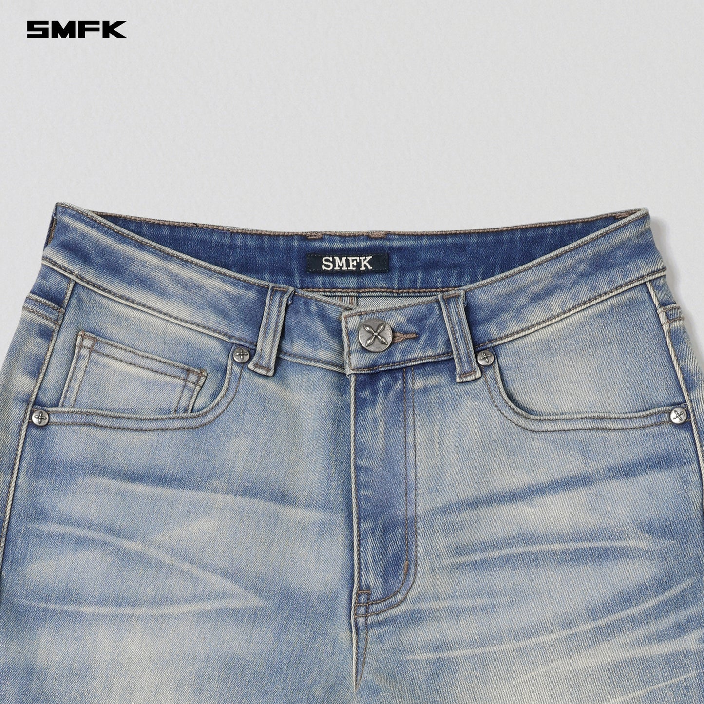 COMPASS HURRICANE MID DENIM PANTS/E-COTTON - CLOUD BLUE