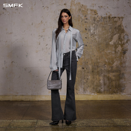 MIRAGE UPSIDE-DOWN DENIM PANTS/COTTON+T400SPANDEX/W