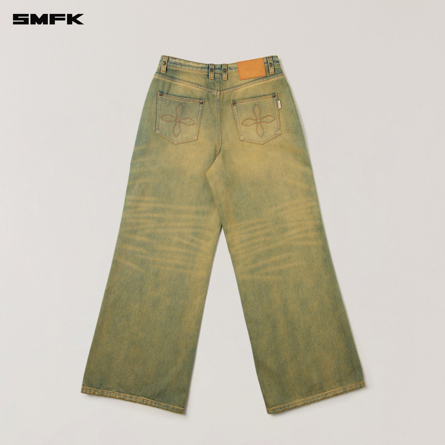 COMPASS WILD HORSE LOOSE DENIM PANTS/ CHEESE
