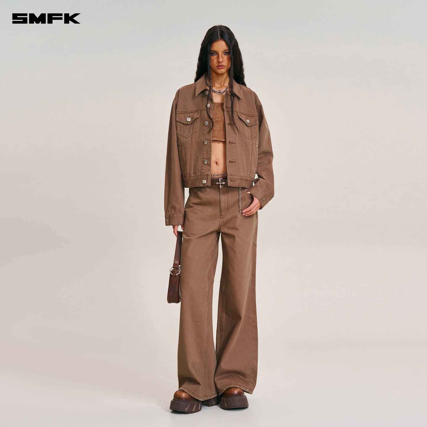 COMPASS MODE TOWER DENIM PANTS/ WILD HORSE BROWN