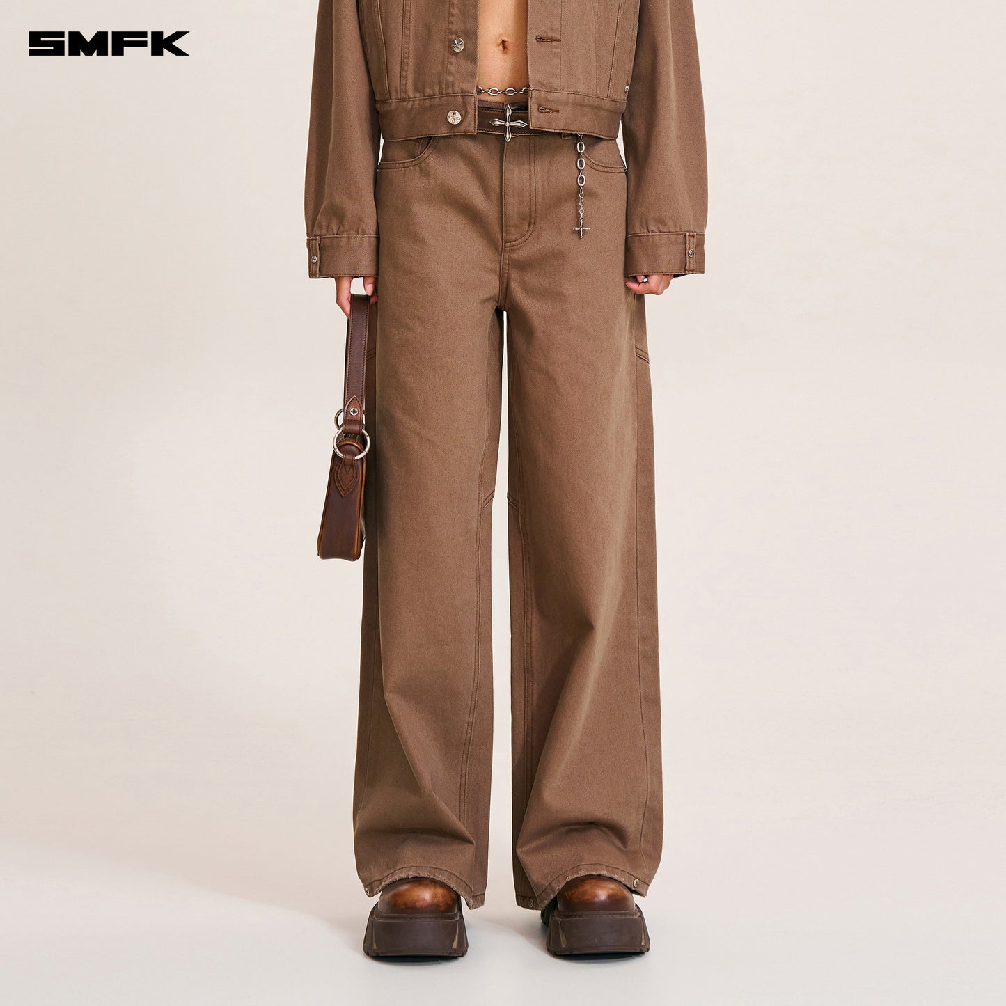 COMPASS MODE TOWER DENIM PANTS/ WILD HORSE BROWN