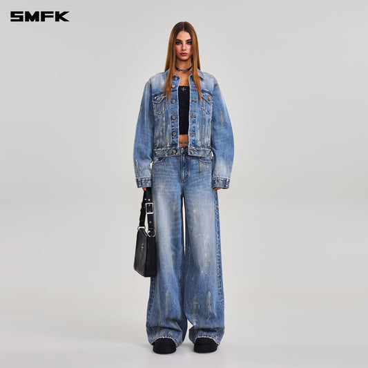 COMPASS MODE TIDE TOWER DENIM PANTS/ MARINE BLUE