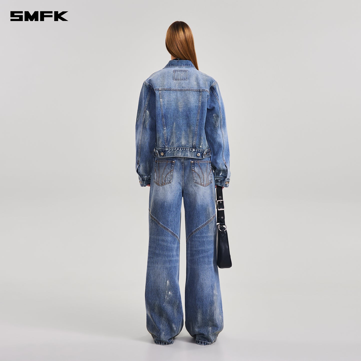 COMPASS MODE TIDE TOWER DENIM PANTS/ MARINE BLUE
