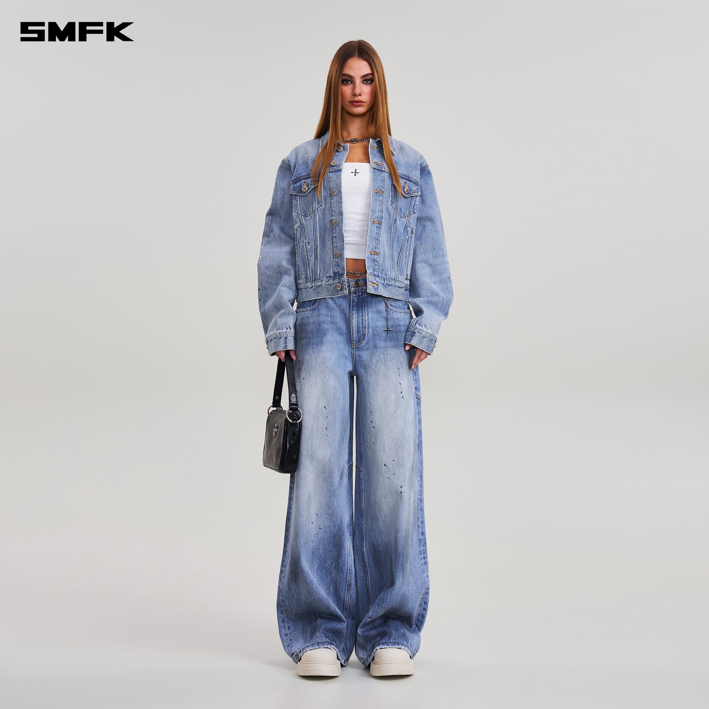 COMPASS MODE WASTELAND TOWER DENIM PANTS/ SKY BLUE