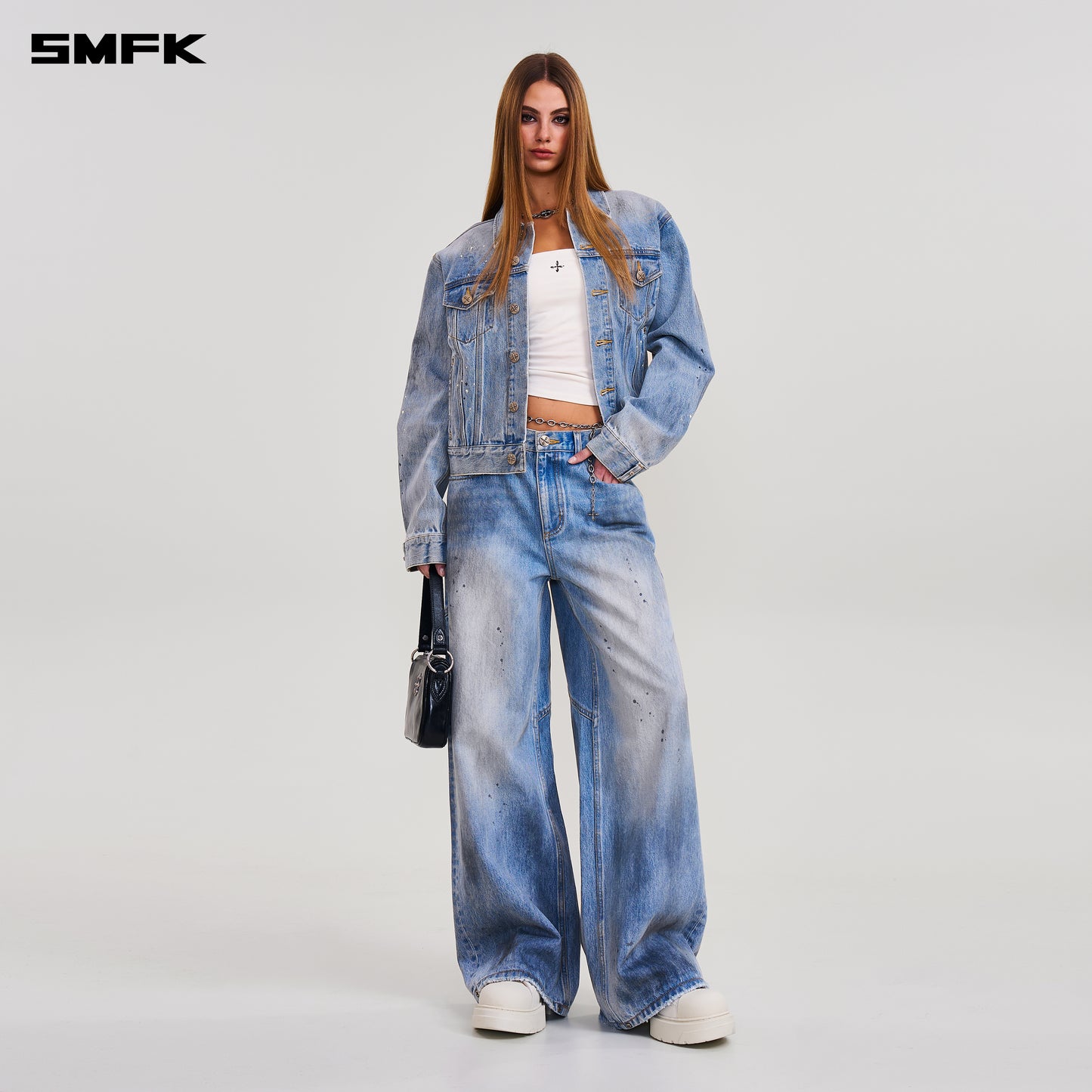 COMPASS MODE WASTELAND TOWER DENIM PANTS/ SKY BLUE