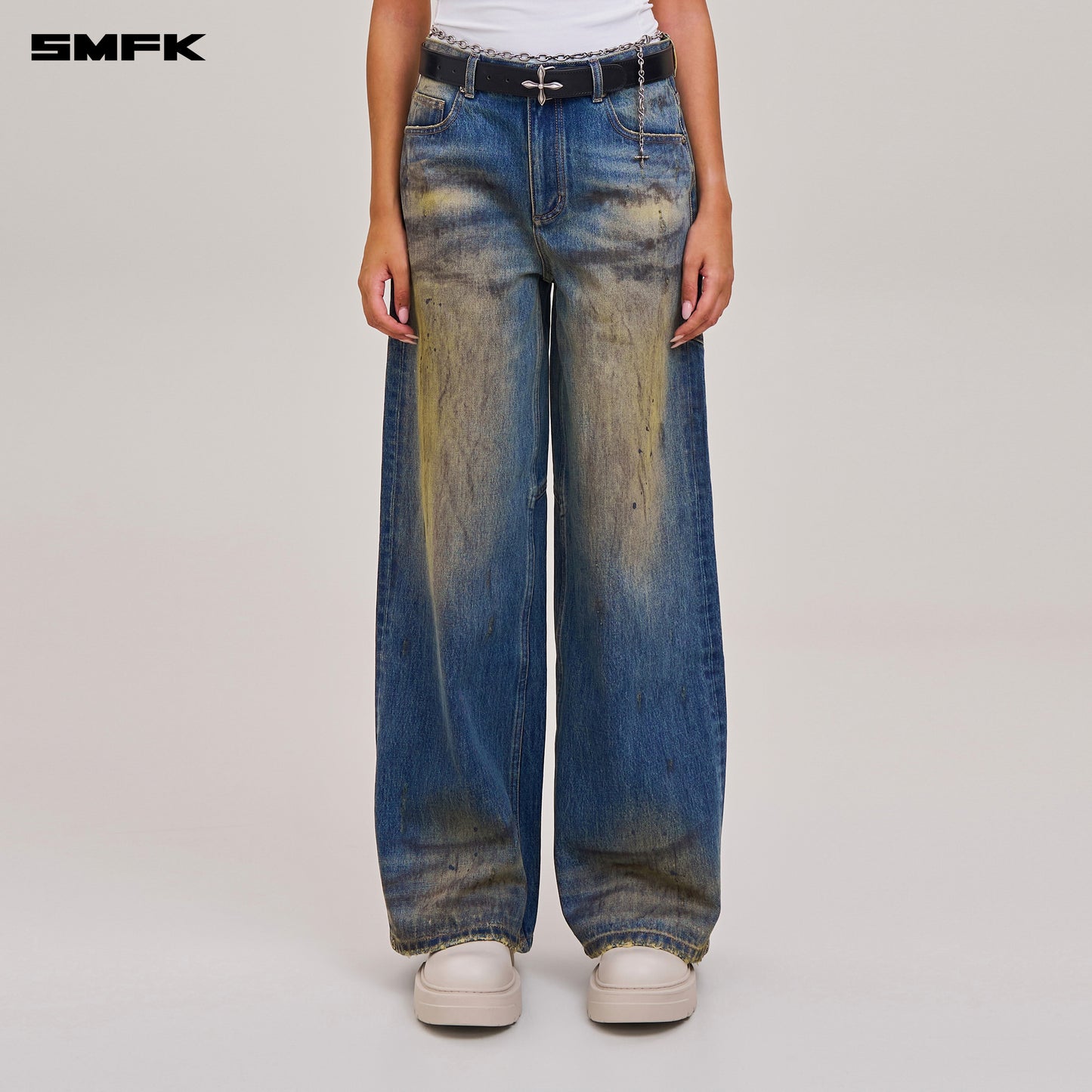 COMPASS MODE WASTELAND TOWER DENIM PANTS/ WASTELAND BLUE