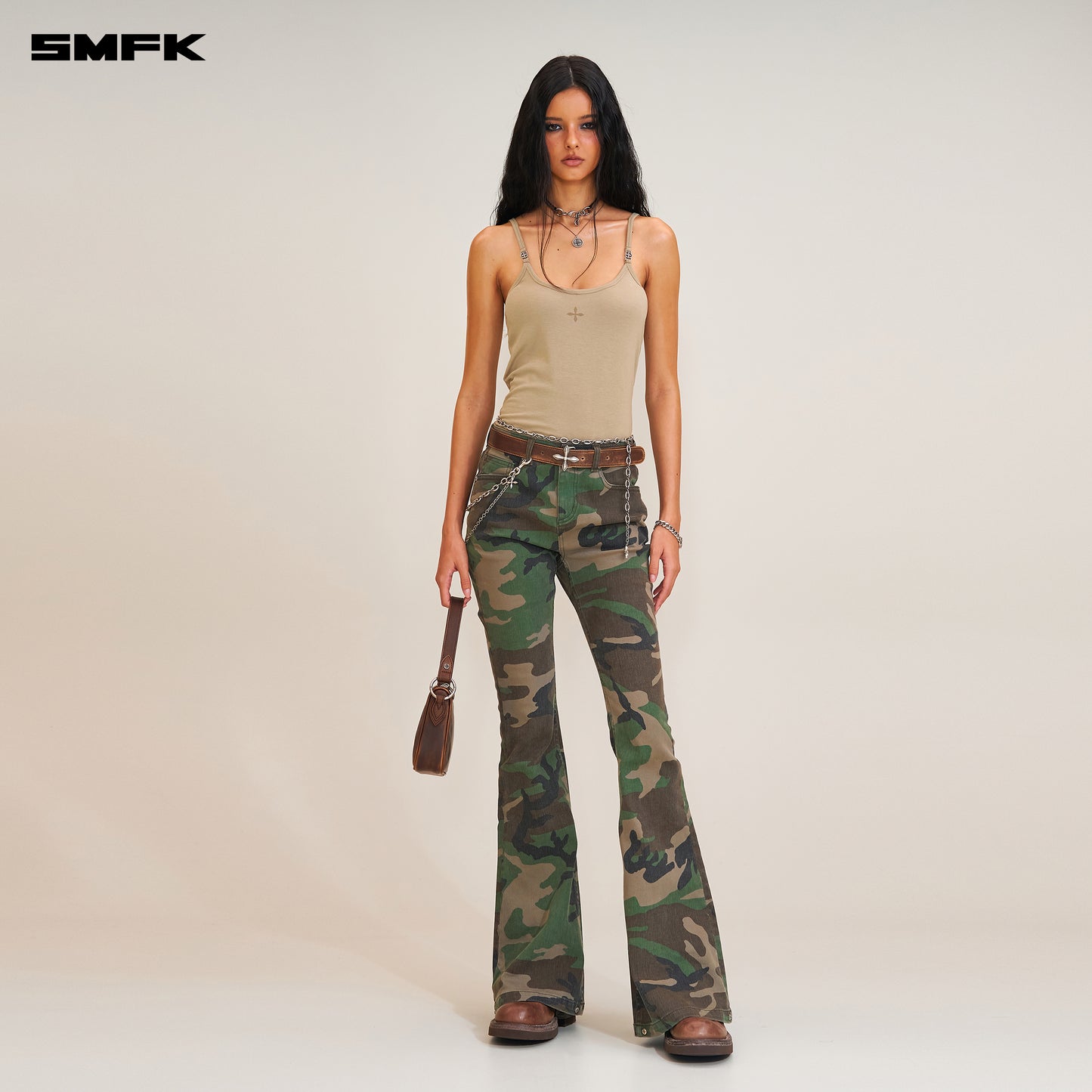 COMPASS HUNRRICANE DENIM PANTS / ARMY GREEN CAMOUFLAGE