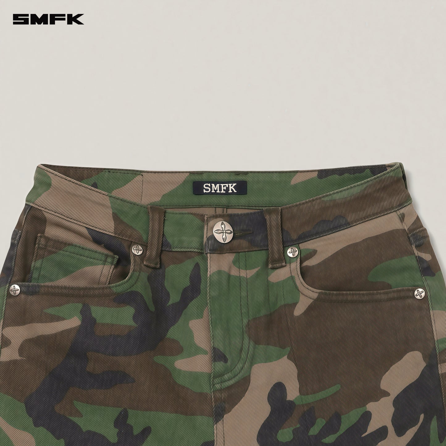 COMPASS HUNRRICANE DENIM PANTS / ARMY GREEN CAMOUFLAGE