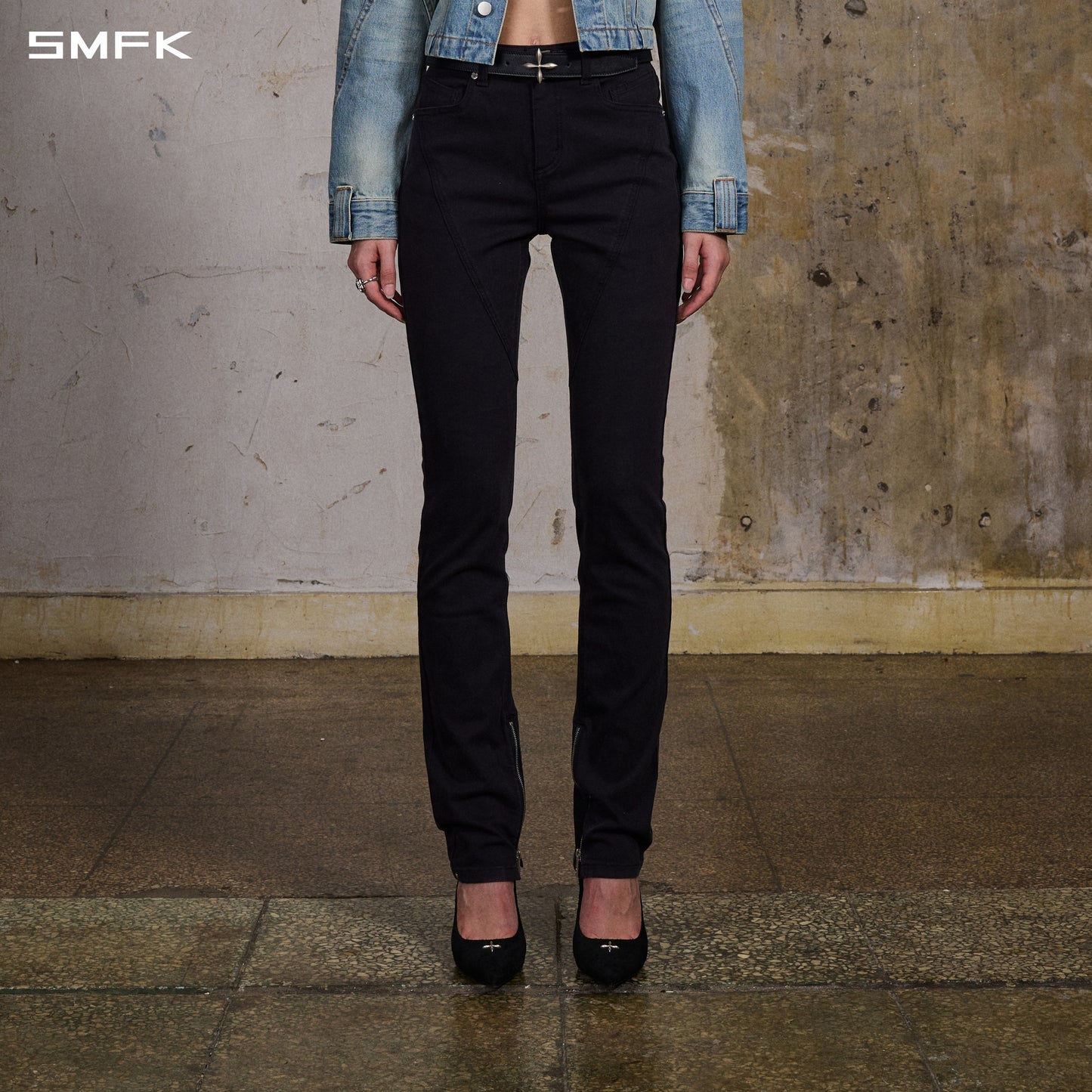 MIRAGE PRISM MODEL DENIM PANTS/E-COTTON