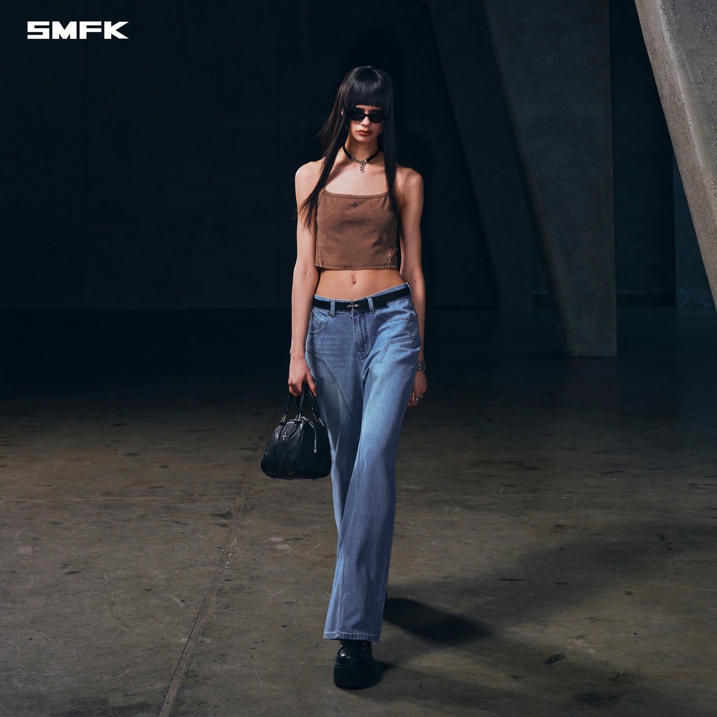 WILD MIRAGE TOWER DENIM PANTS/COTTON