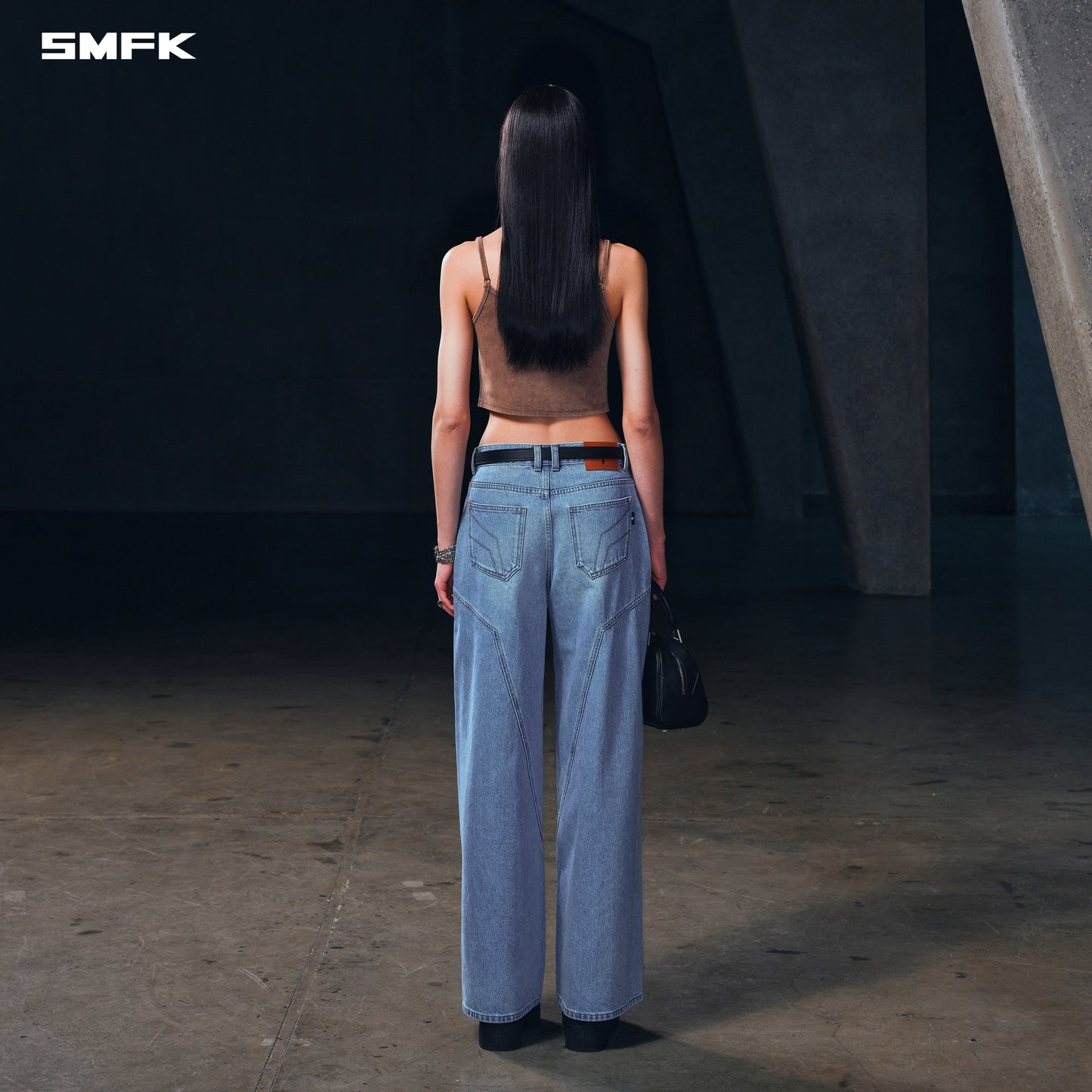 WILD MIRAGE TOWER DENIM PANTS/COTTON