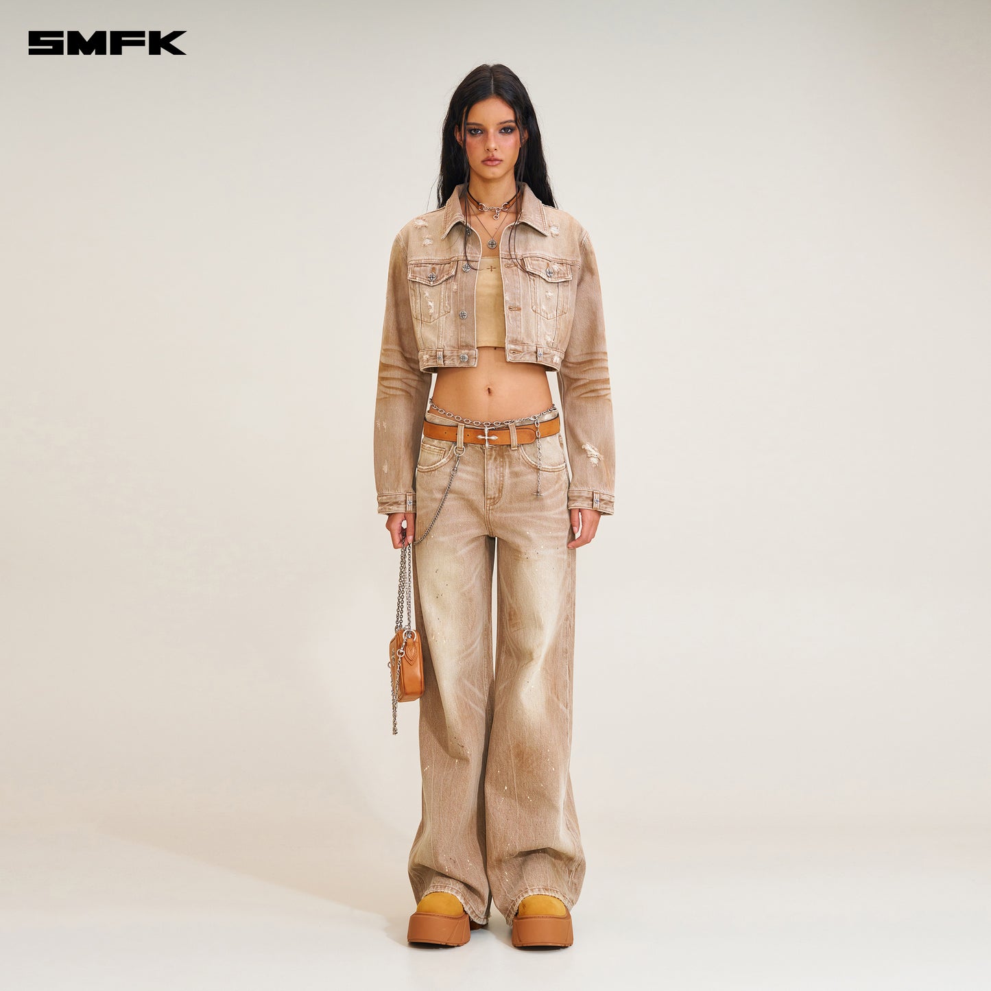 RAGE WILD HANDCRAFT TOWER DENIM PANTS / WILD COWBOY BROWN