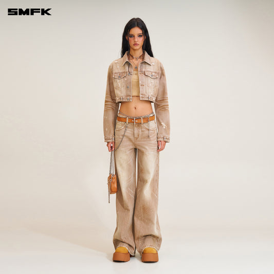 RAGE WILD HANDCRAFT TOWER DENIM PANTS / WILD COWBOY BROWN