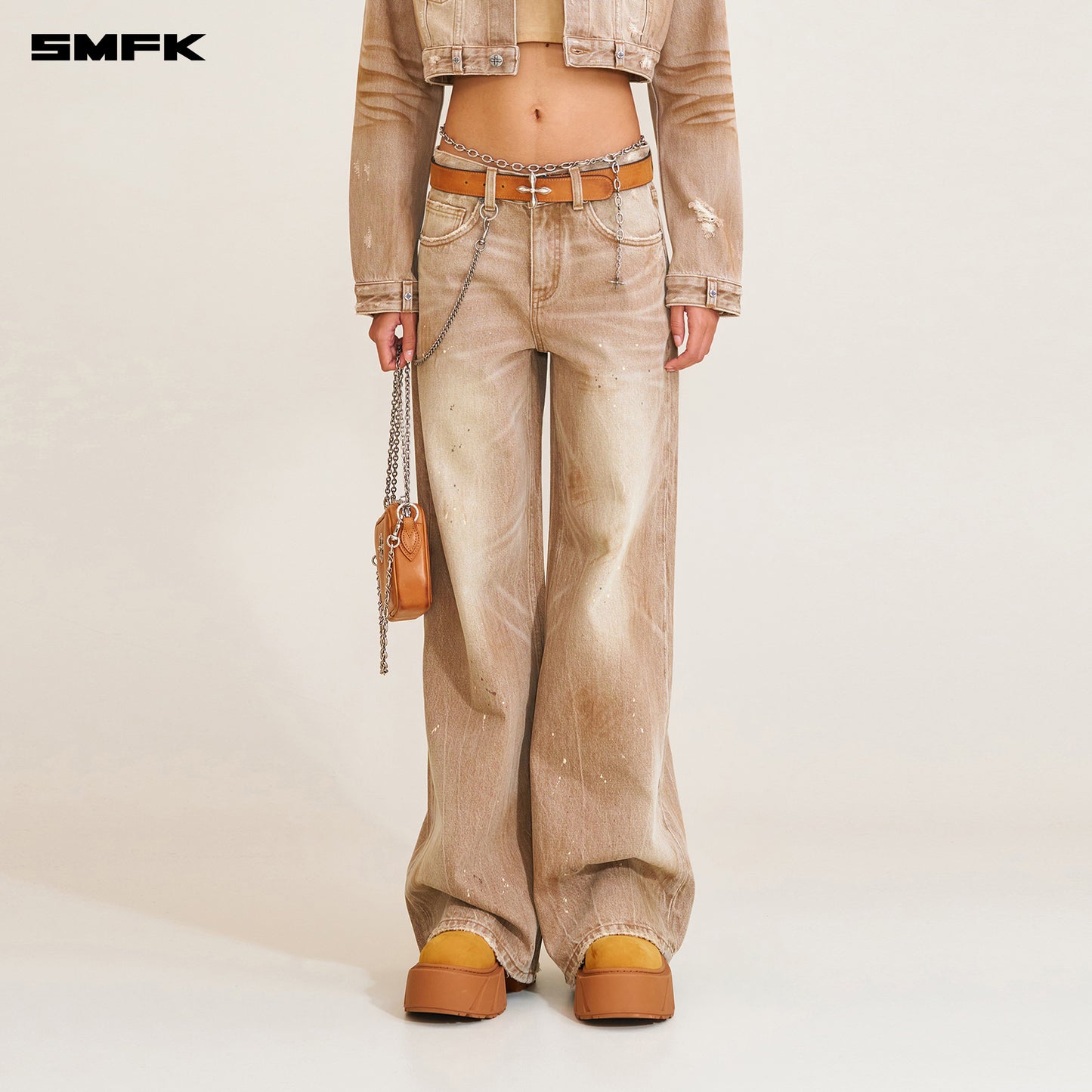 RAGE WILD HANDCRAFT TOWER DENIM PANTS / WILD COWBOY BROWN