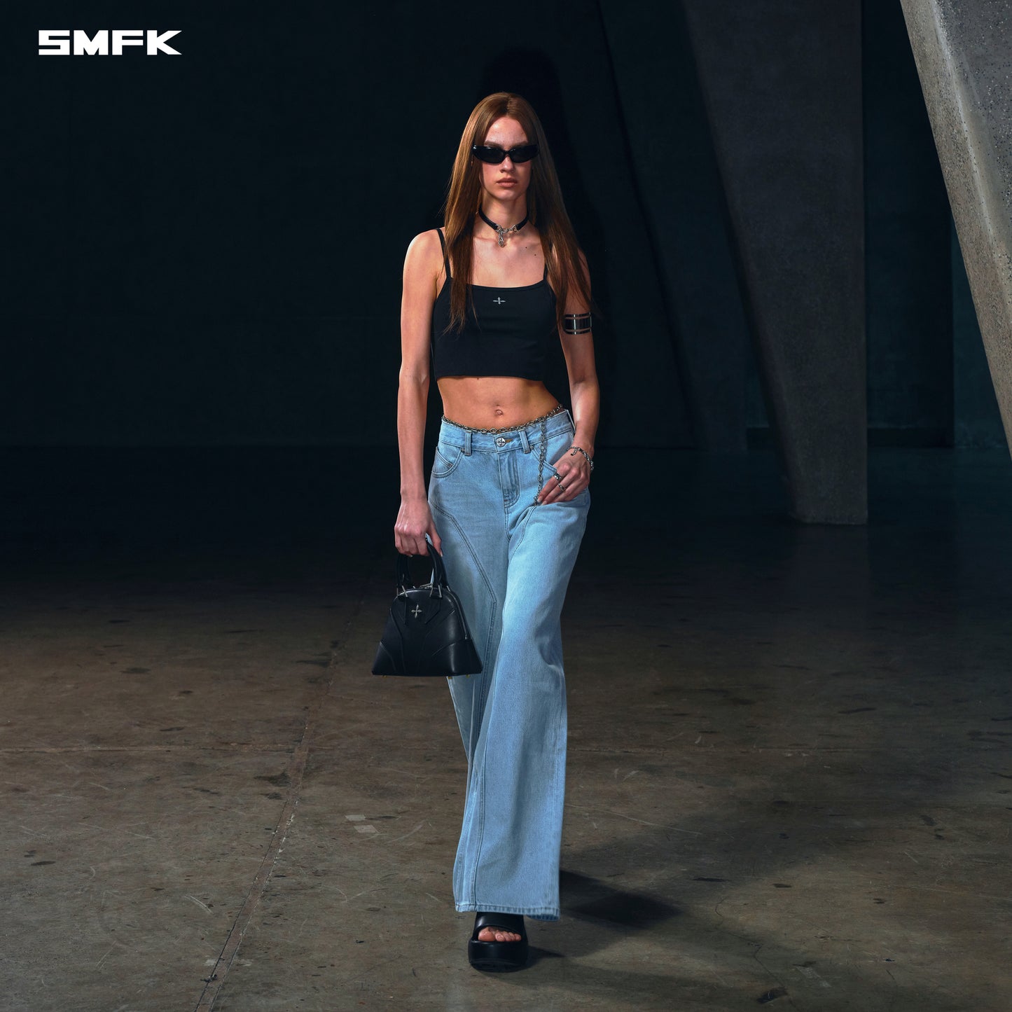 WILD MIRAGE TOWER DENIM PANTS/COTTON