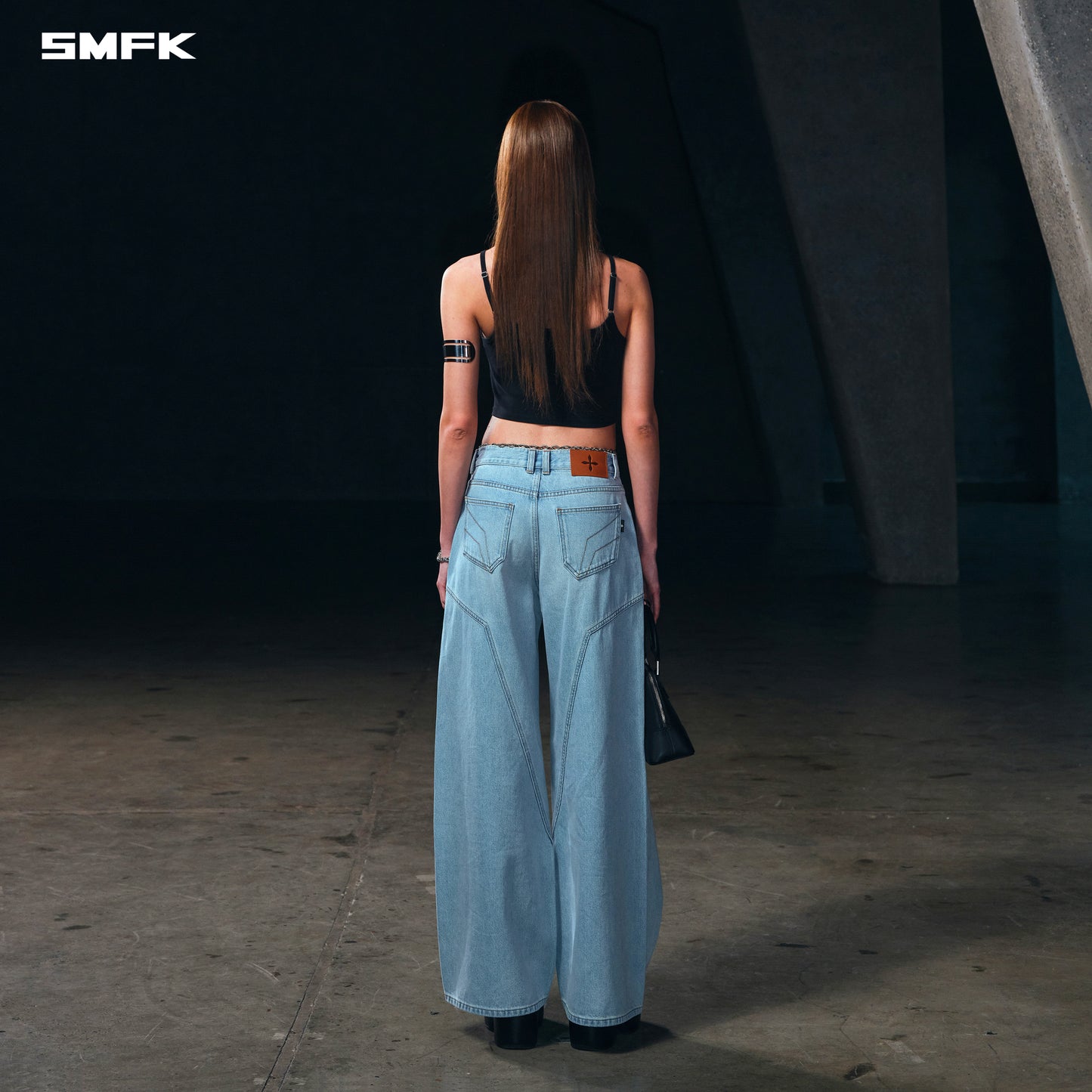 WILD MIRAGE TOWER DENIM PANTS/COTTON
