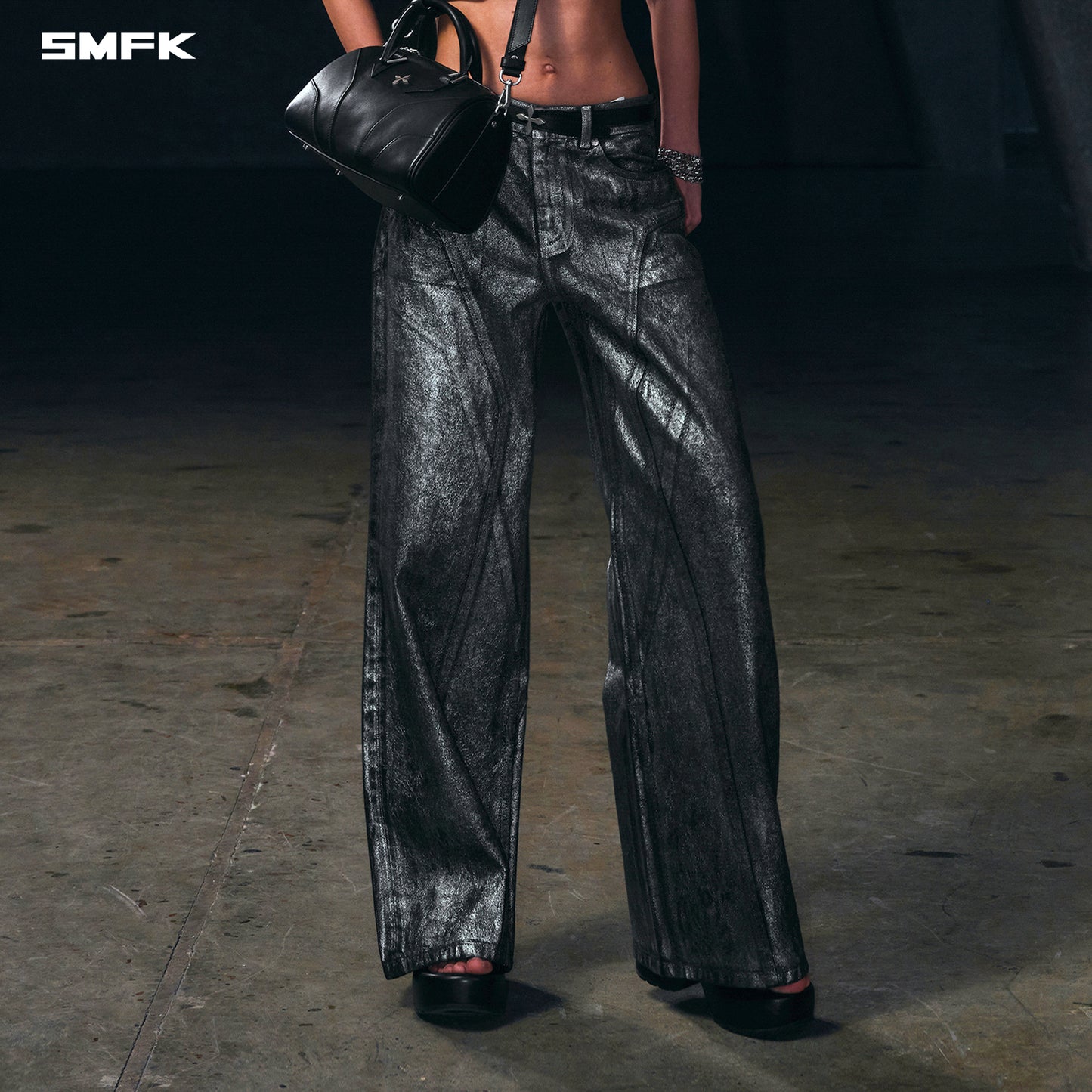 WILD MIRAGE TOWER DENIM PANTS/COTTON