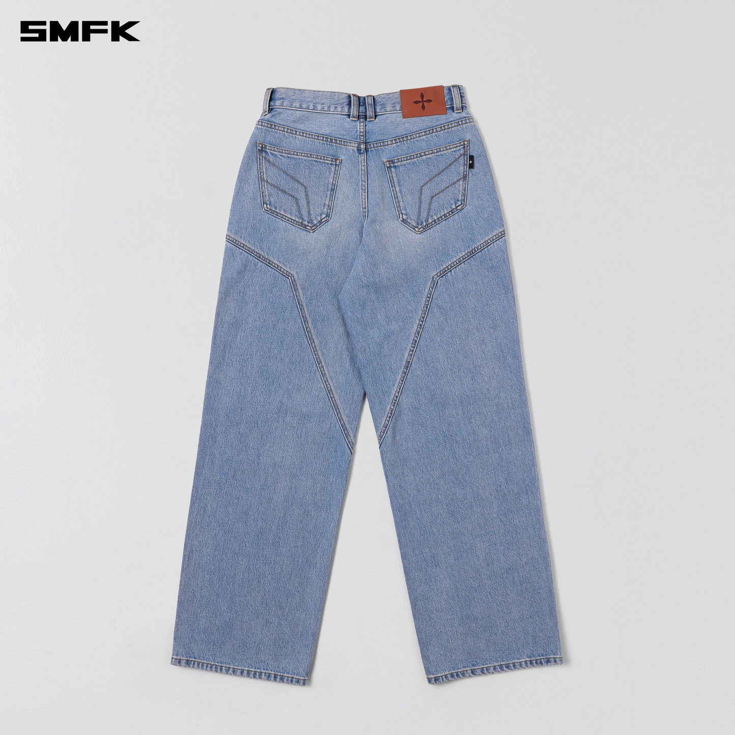 WILD MIRAGE LOOSE STRT DENIM PANTS/COTTON